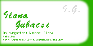 ilona gubacsi business card